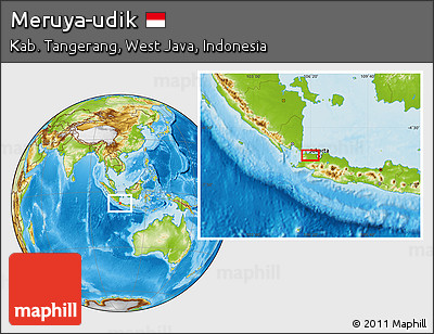 Physical Location Map of Meruya-udik