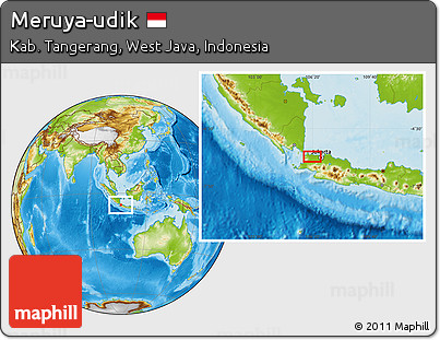 Physical Location Map of Meruya-udik