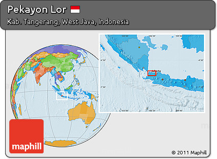 Political Location Map of Pekayon Lor