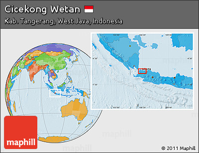 Political Location Map of Cicekong Wetan