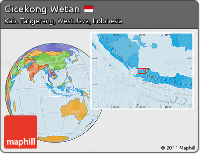 Political Location Map of Cicekong Wetan