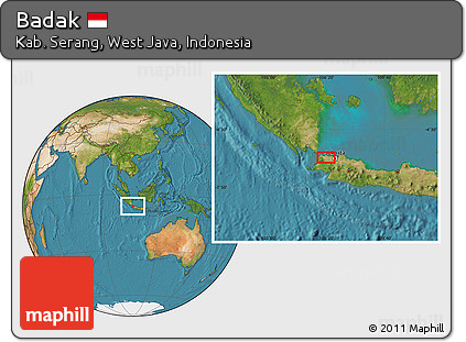 Satellite Location Map of Badak