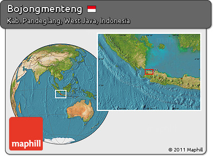 Satellite Location Map of Bojongmenteng