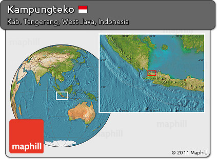 Satellite Location Map of Kampungteko