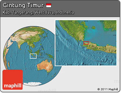 Satellite Location Map of Gintung Timur
