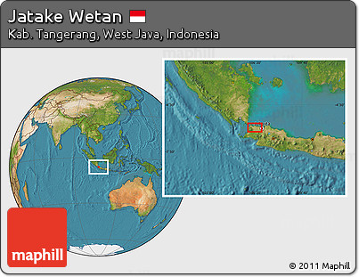 Satellite Location Map of Jatake Wetan