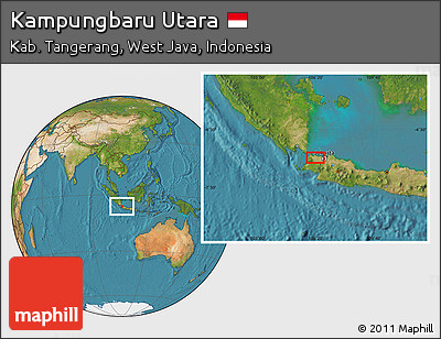 Satellite Location Map of Kampungbaru Utara