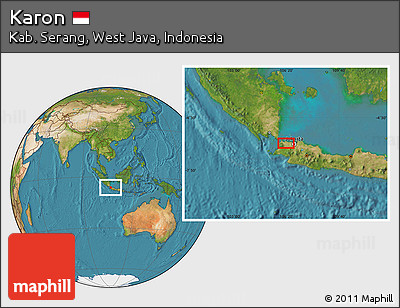 Satellite Location Map of Karon
