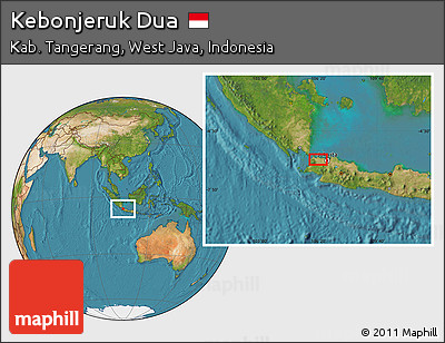 Satellite Location Map of Kebonjeruk Dua