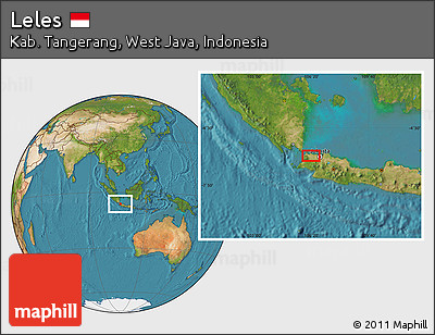 Satellite Location Map of Leles