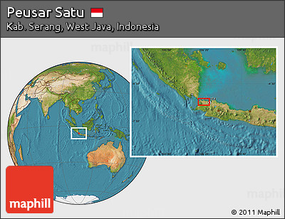 Satellite Location Map of Peusar Satu