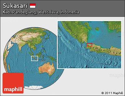 Satellite Location Map of Sukasari