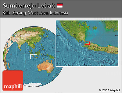 Satellite Location Map of Sumberrejo Lebak