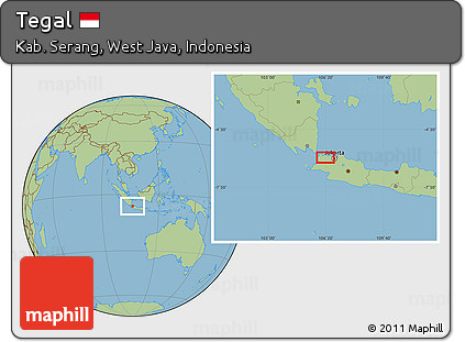 Savanna Style Location Map of Tegal
