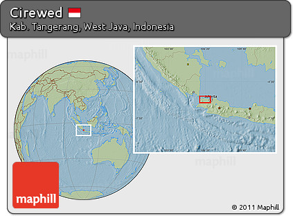 Savanna Style Location Map of Cirewed, hill shading