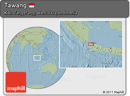 Savanna Style Location Map of Tawang, hill shading