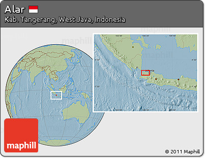 Savanna Style Location Map of Alar, hill shading