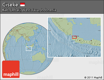 Savanna Style Location Map of Ciseke, hill shading
