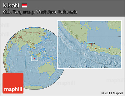 Savanna Style Location Map of Kisati, hill shading