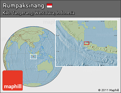 Savanna Style Location Map of Rumpaksinang, hill shading