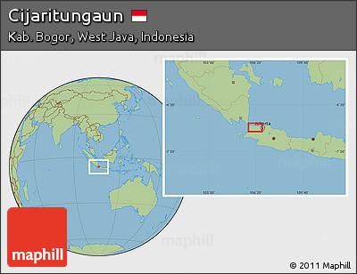 Savanna Style Location Map of Cijaritungaun