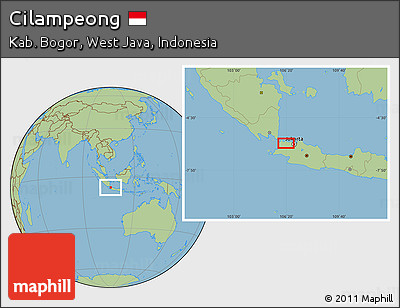 Savanna Style Location Map of Cilampeong