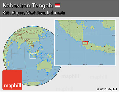 Savanna Style Location Map of Kabasiran Tengah