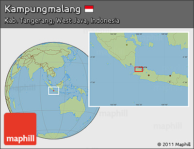Savanna Style Location Map of Kampungmalang