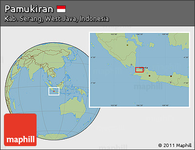 Savanna Style Location Map of Pamukiran