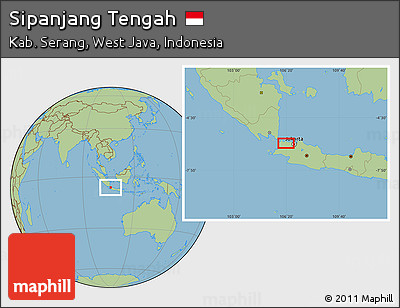 Savanna Style Location Map of Sipanjang Tengah