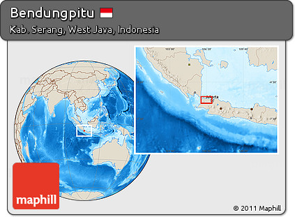 Shaded Relief Location Map of Bendungpitu