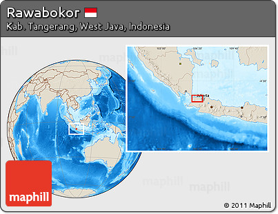 Shaded Relief Location Map of Rawabokor