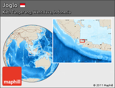 Shaded Relief Location Map of Joglo