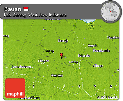 Physical Map of Bauan