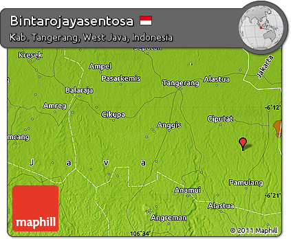 Physical Map of Bintarojayasentosa