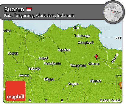 Physical Map of Buaran