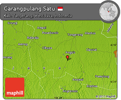 Physical Map of Carangpulang Satu