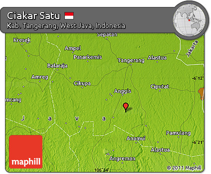 Physical Map of Ciakar Satu