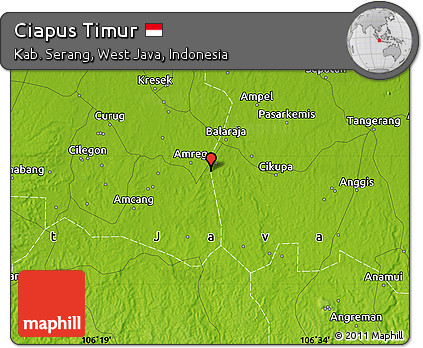 Physical Map of Ciapus Timur