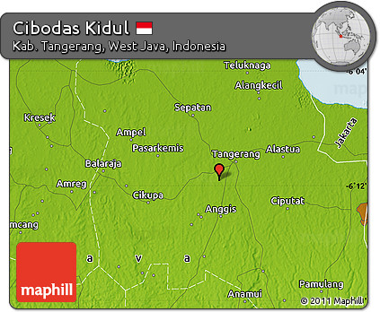 Physical Map of Cibodas Kidul