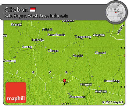 Physical Map of Cikabon