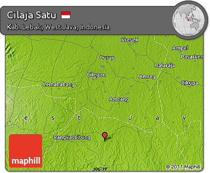 Physical Map of Cilaja Satu
