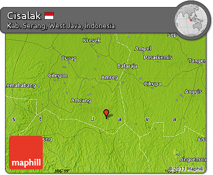 Physical Map of Cisalak