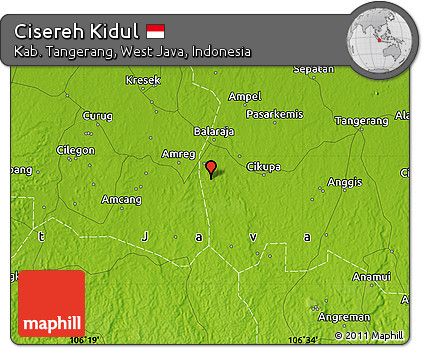 Physical Map of Cisereh Kidul