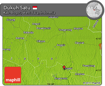 Physical Map of Dukuh Satu