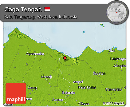 Physical Map of Gaga Tengah
