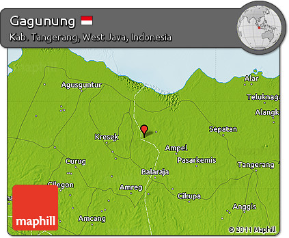 Physical Map of Gagunung