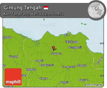 Physical Map of Gintung Tengah