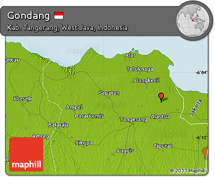 Physical Map of Gondang