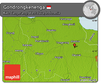 Physical Map of Gondrongkenenga